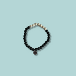 Load image into Gallery viewer, Bracelet Onyx et Agate blanche
