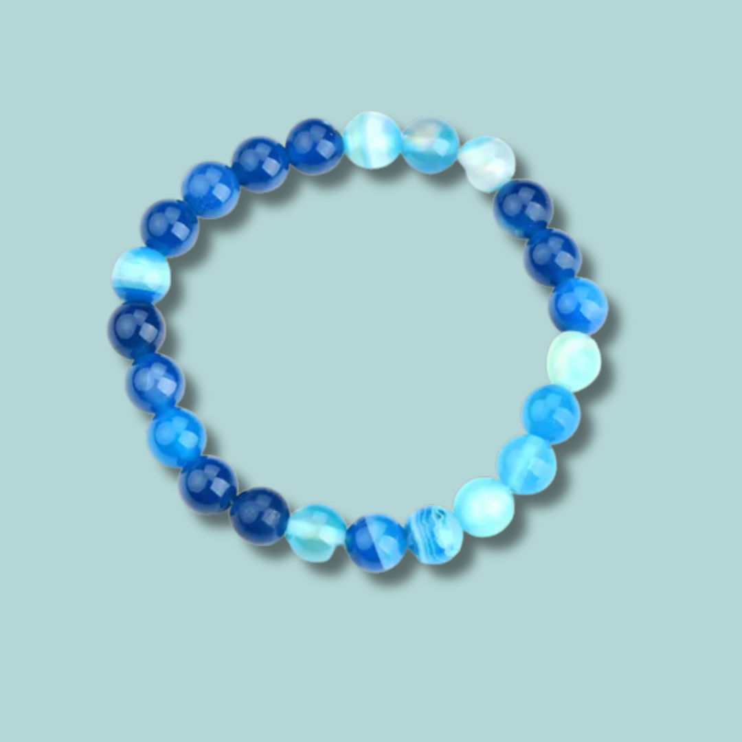 Bracelet Agate Lace Blue