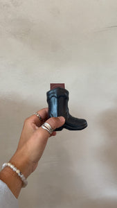 Ceramic Match Pot Cowboy Boots