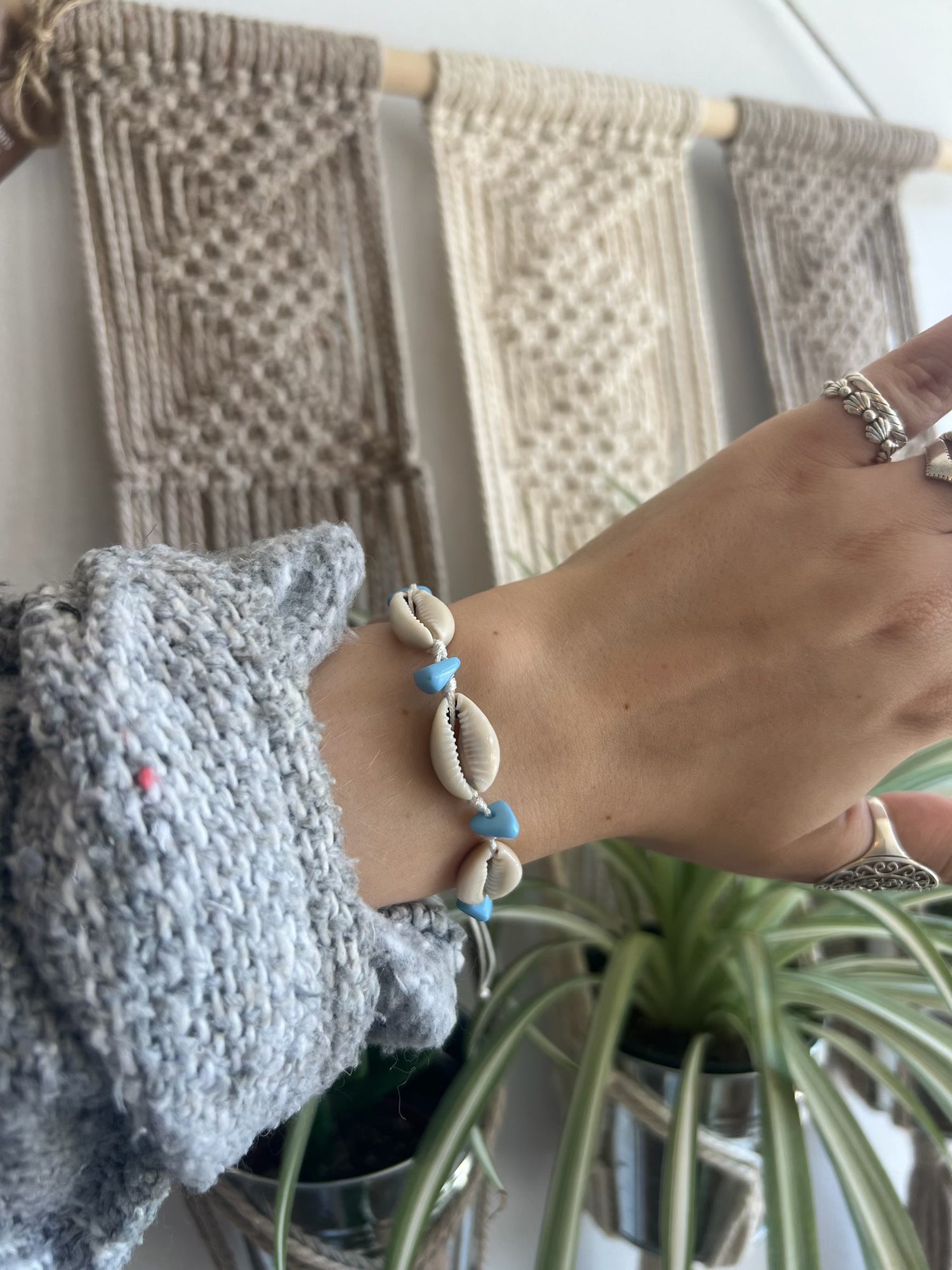 Cowrie Blue Bracelet