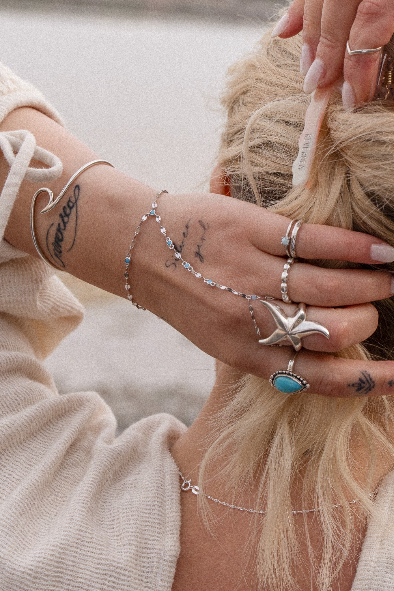 Chaîne de main Turquoise