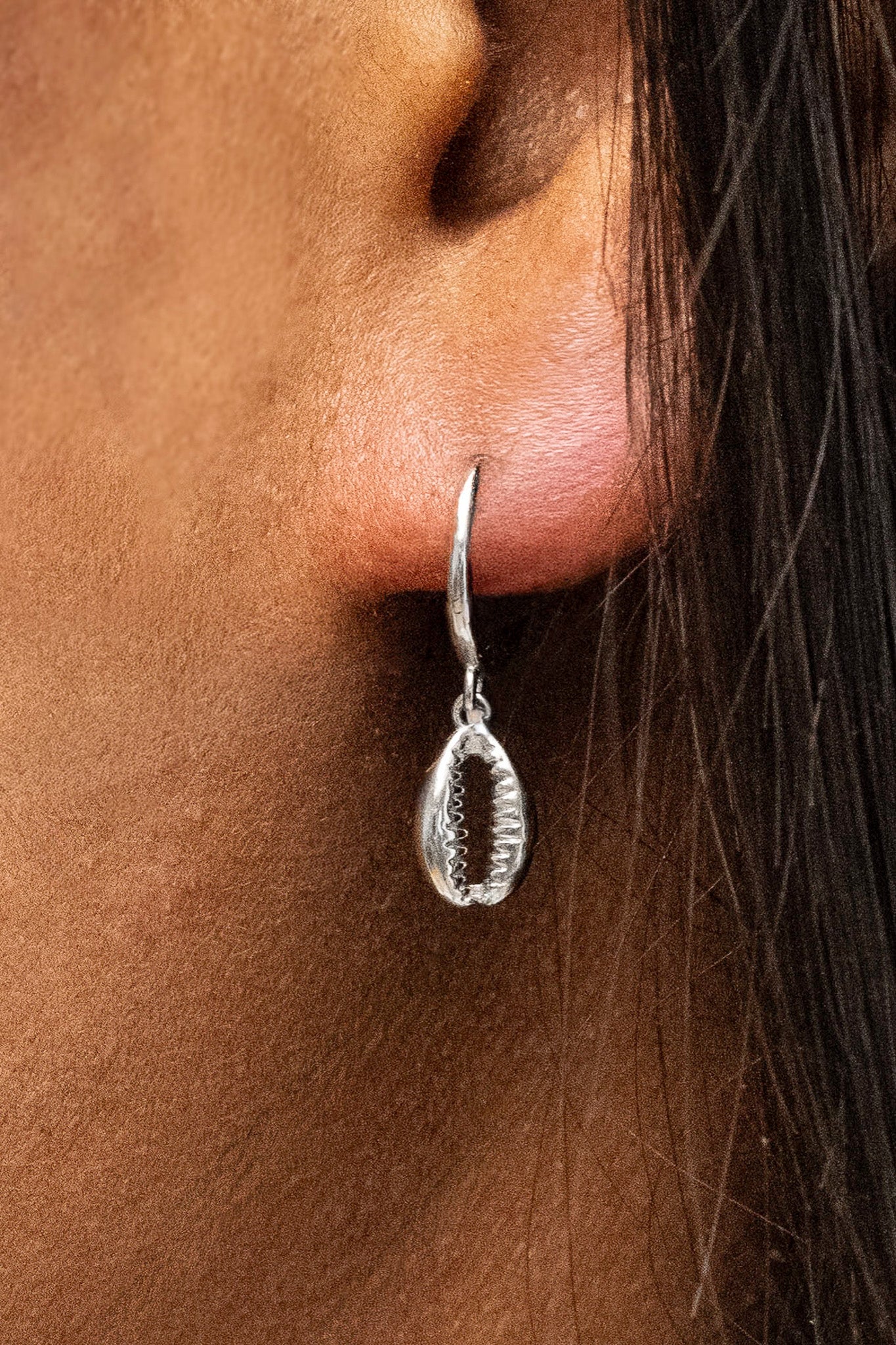 Boucle d'oreilles Cowrie