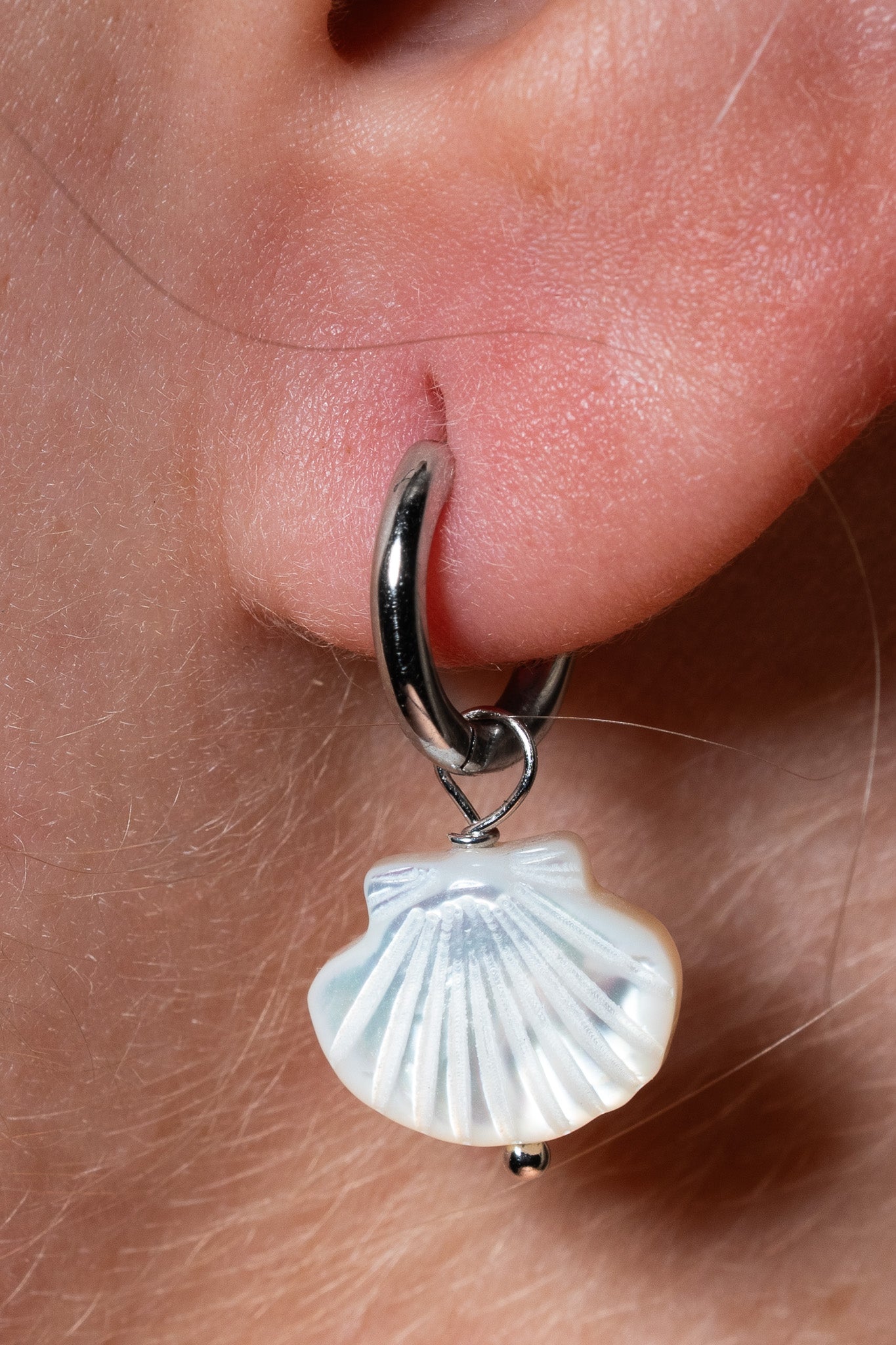 Boucle d'oreilles White Shell