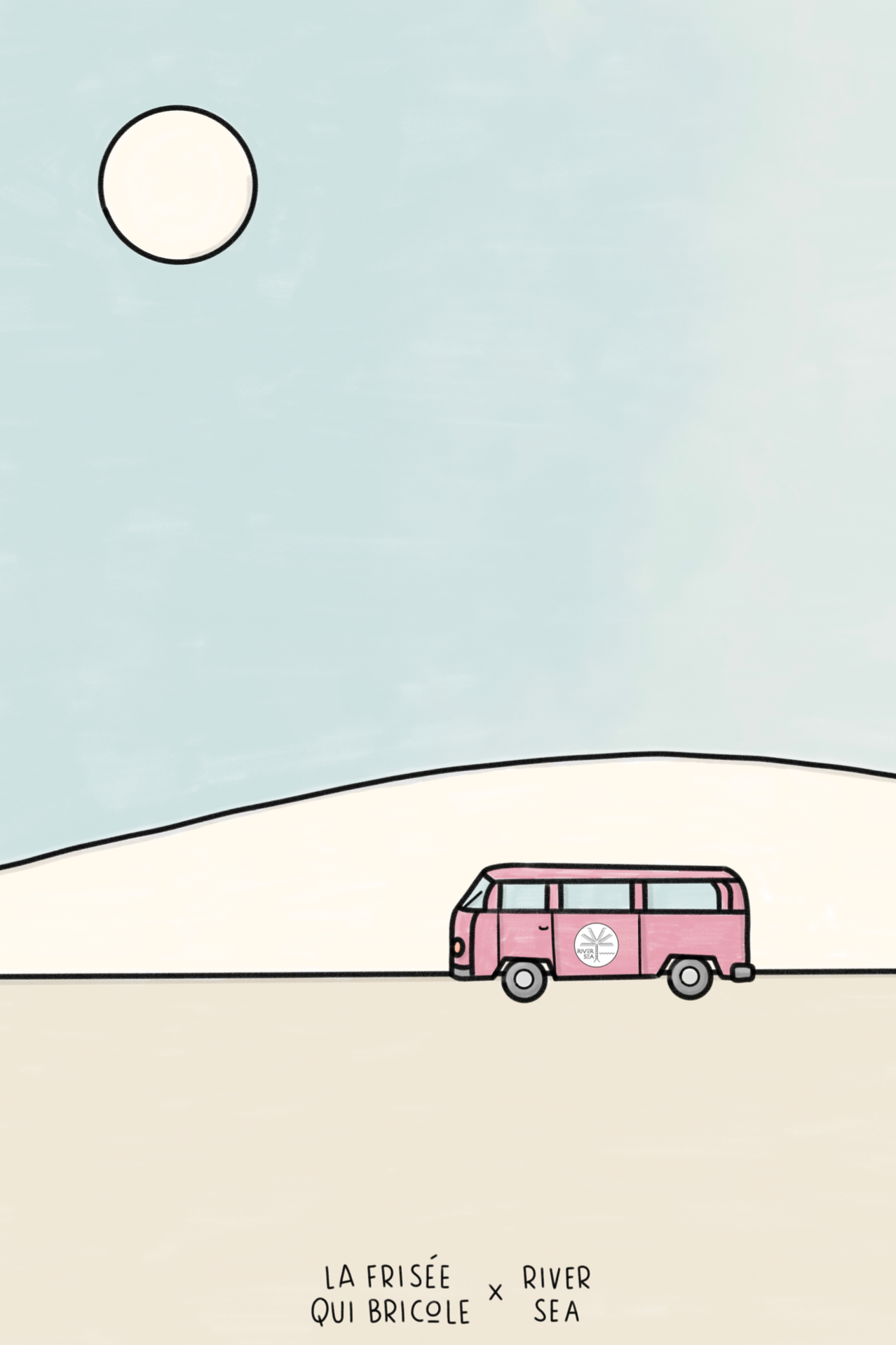 Serviettes de plage en microfibres WESTFALIA - Riversea X Kawëla X La Frisée Qui Bricole