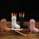 Upload Image to Gallery, Ceramic Match Pot Cowboy Boots
