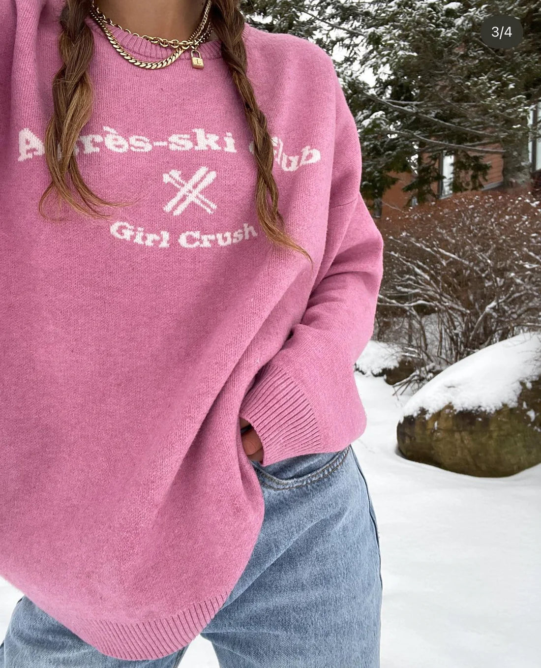 Après-Ski Club Sweater Bubblegum Pink - Girl Crush