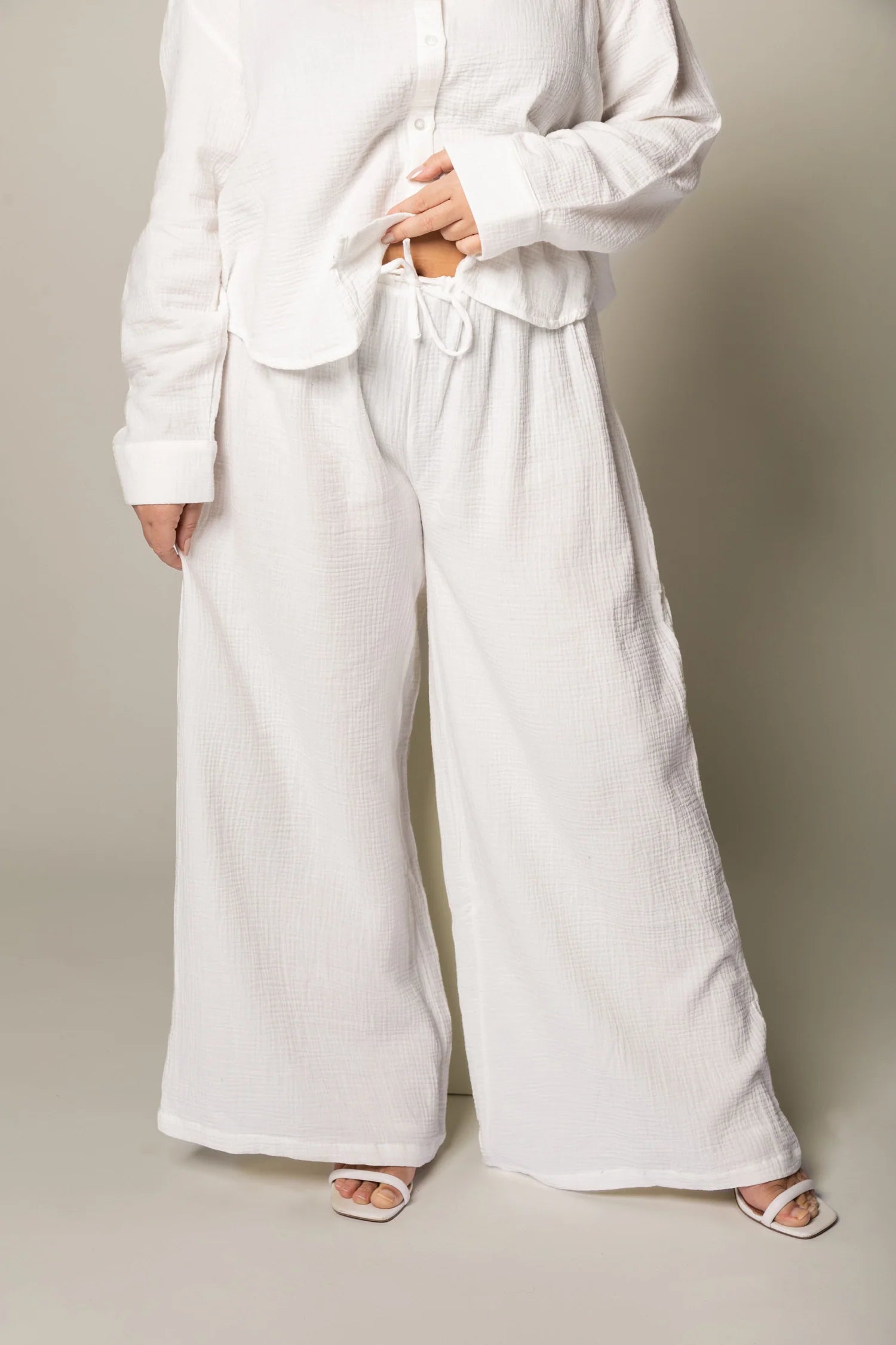 Pantalon ample texturé en coton organique - Girl Crush