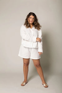 Textured organic cotton shorts - Girl Crush