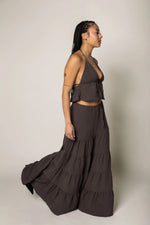 Load image in gallery, Textured Cotton Maxi Skirt - Girl Crush