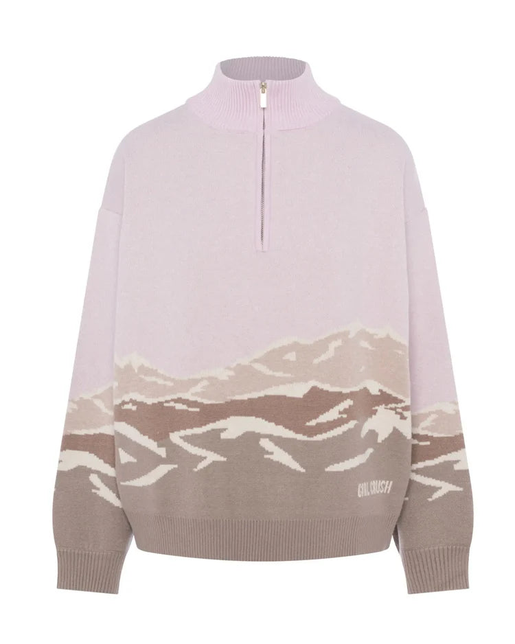 Pull Zip Après-Ski - Les Alpes - Girl Crush