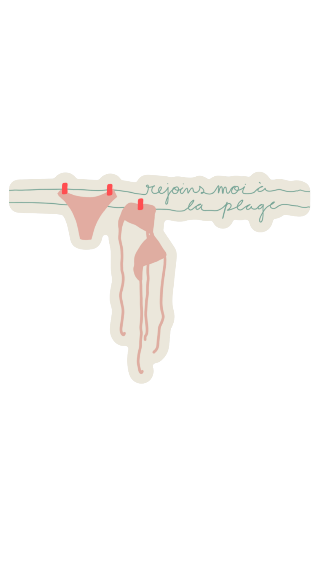 Sticker Rejoins-moi à la plage