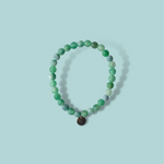 Load the image in the gallery, Matte Green Cracked Agate Bracelet