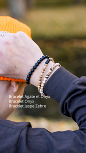 Agate and Onyx Bracelet