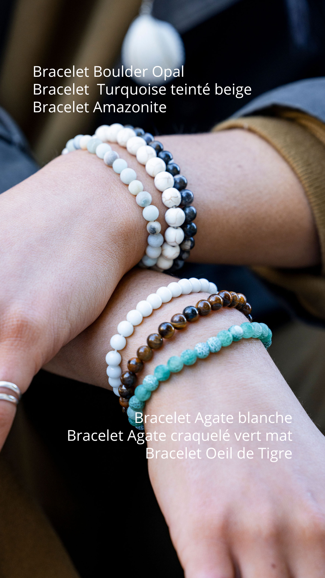 Bracelet Agate blanche