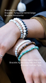 Upload image to gallery, White Agate Bracelet