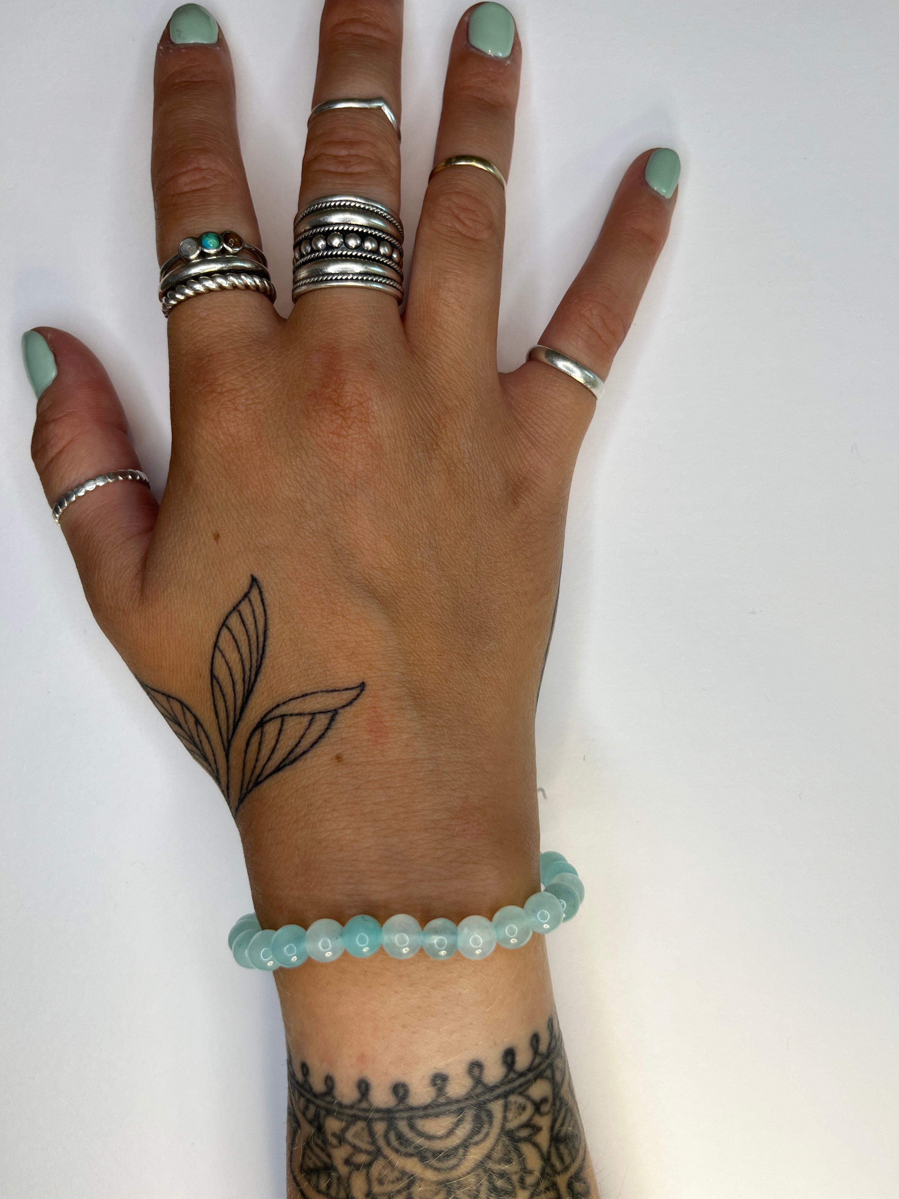 Bracelet Jade bleu ciel